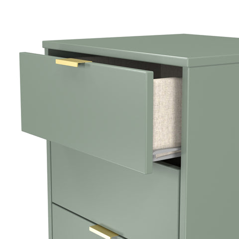 Hong Kong (Gold Hairpin Legs) 5 Drawer Bedside Cabinet