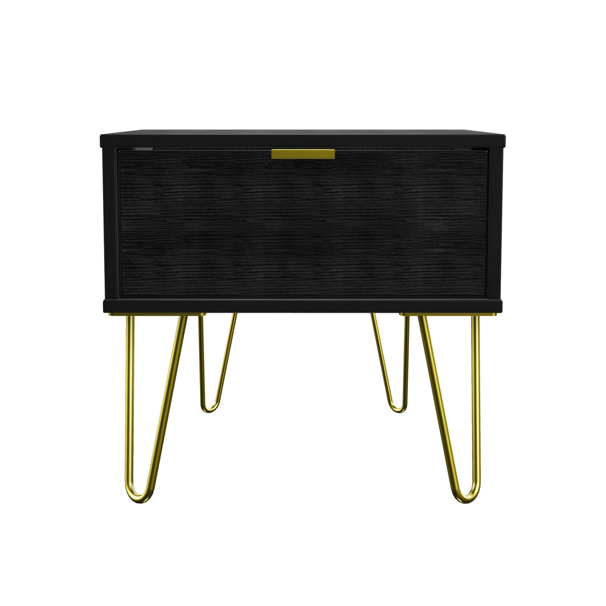 Hong Kong (Gold Hairpin Legs) 1 Drawer Bedside Cabinet  with Legs