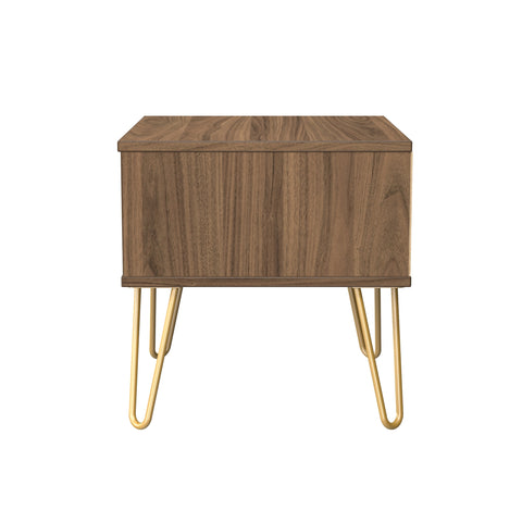 Hong Kong (Gold Hairpin Legs) 1 Drawer Bedside Cabinet  with Legs
