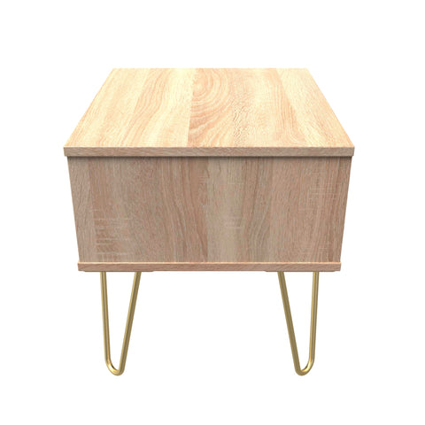 Hong Kong (Gold Hairpin Legs) 1 Drawer Bedside Cabinet  with Legs
