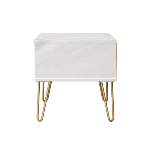 Hong Kong (Gold Hairpin Legs) 1 Drawer Bedside Cabinet  with Legs