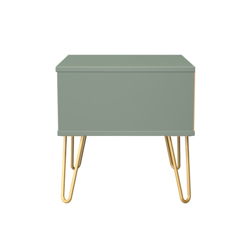 Hong Kong (Gold Hairpin Legs) 1 Drawer Bedside Cabinet  with Legs