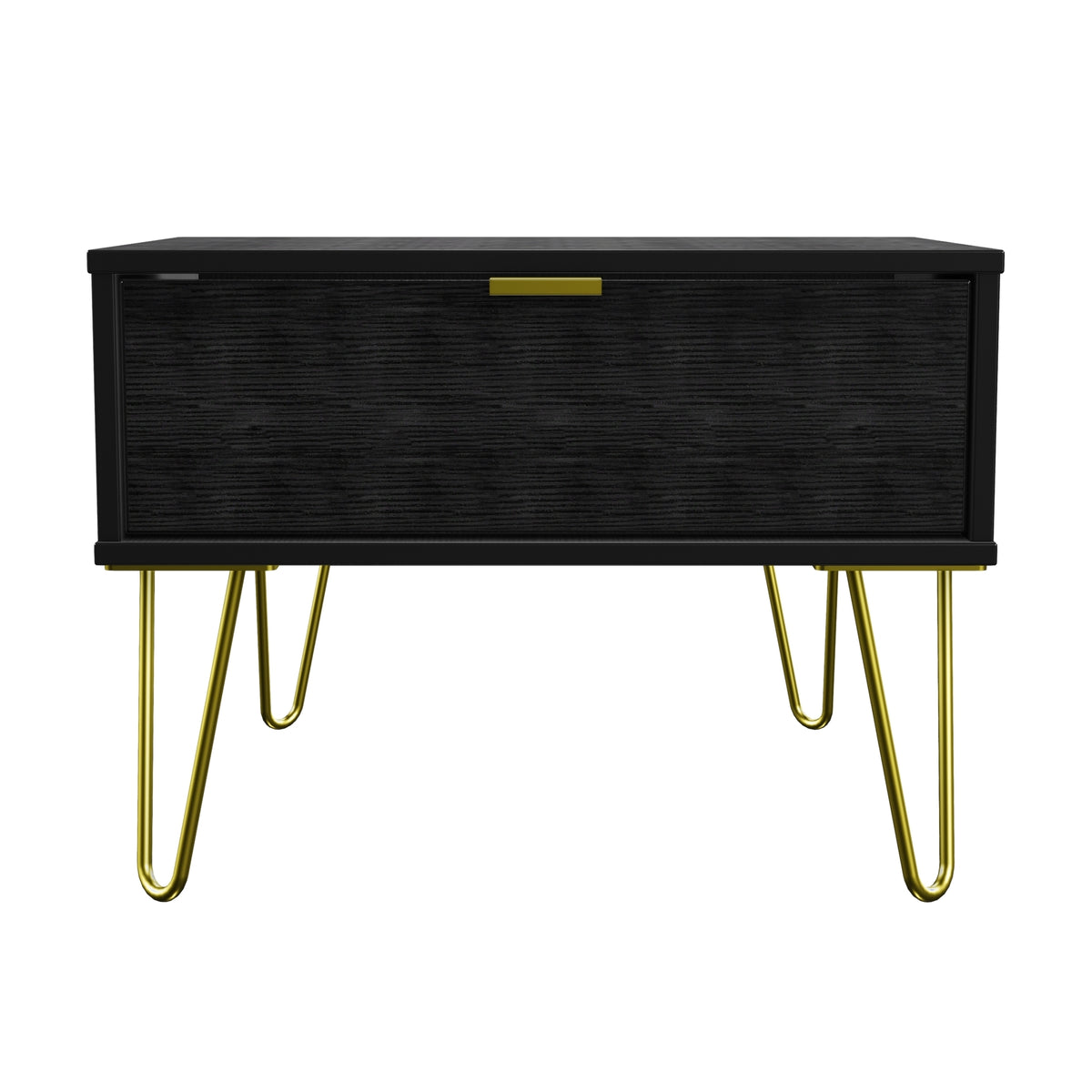 Hong Kong (Gold Hairpin Legs) 1 Drawer Midi Chest with Legs
