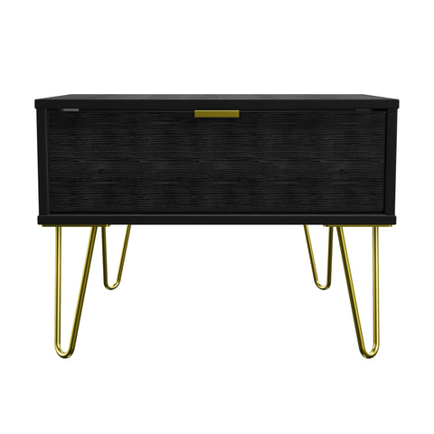 Hong Kong (Gold Hairpin Legs) 1 Drawer Midi Chest with Legs