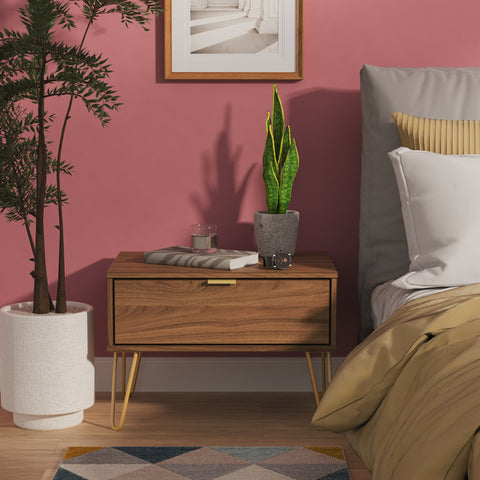 Hong Kong (Gold Hairpin Legs) 1 Drawer Midi Chest with Legs