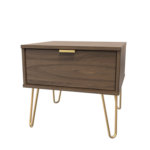 Hong Kong (Gold Hairpin Legs) 1 Drawer Midi Chest with Legs