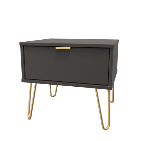 Hong Kong (Gold Hairpin Legs) 1 Drawer Midi Chest with Legs