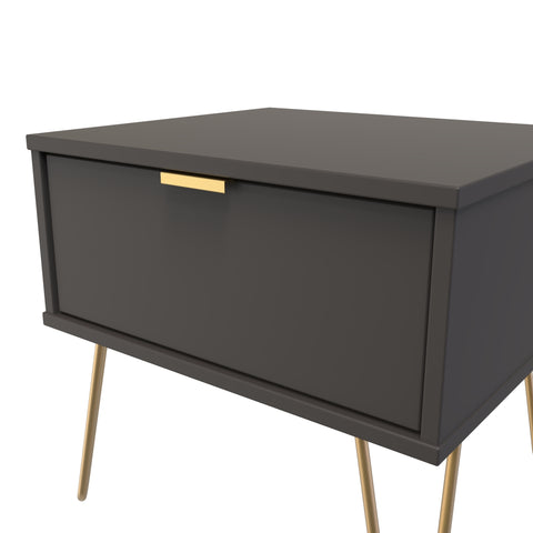 Hong Kong (Gold Hairpin Legs) 1 Drawer Midi Chest with Legs