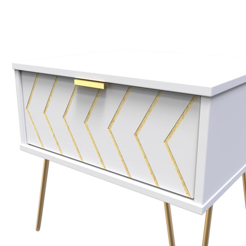 Hong Kong (Gold Hairpin Legs) 1 Drawer Midi Chest with Legs