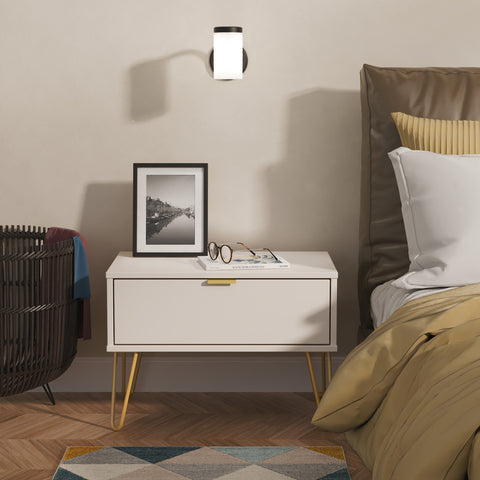 Hong Kong (Gold Hairpin Legs) 1 Drawer Midi Chest with Legs