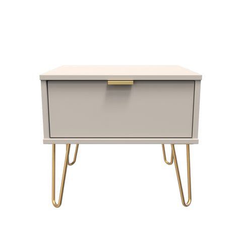 Hong Kong (Gold Hairpin Legs) 1 Drawer Midi Chest with Legs