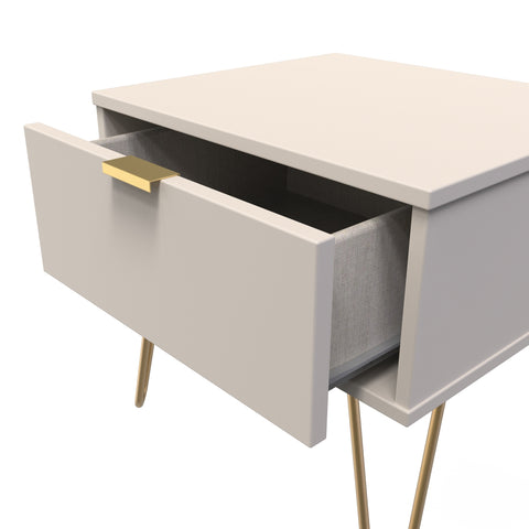 Hong Kong (Gold Hairpin Legs) 1 Drawer Midi Chest with Legs