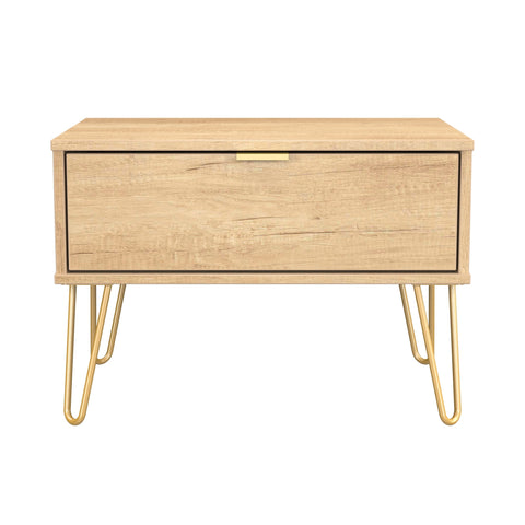 Hong Kong (Gold Hairpin Legs) 1 Drawer Midi Chest with Legs