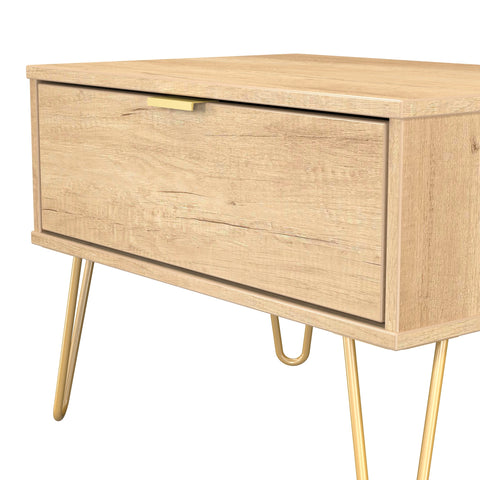 Hong Kong (Gold Hairpin Legs) 1 Drawer Midi Chest with Legs