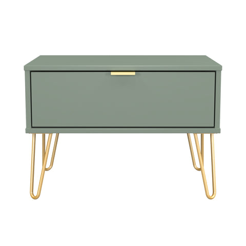 Hong Kong (Gold Hairpin Legs) 1 Drawer Midi Chest with Legs