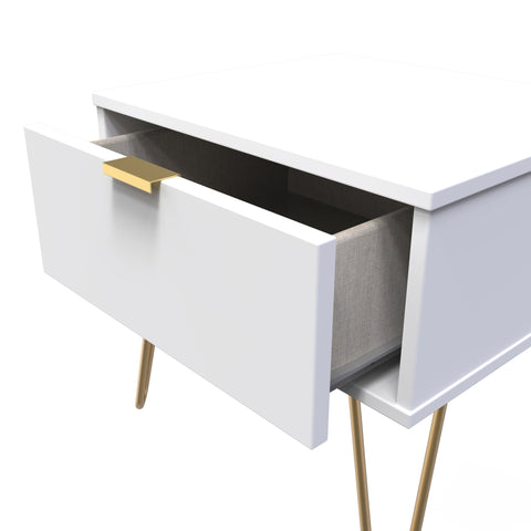 Hong Kong (Gold Hairpin Legs) 1 Drawer Midi Chest with Legs