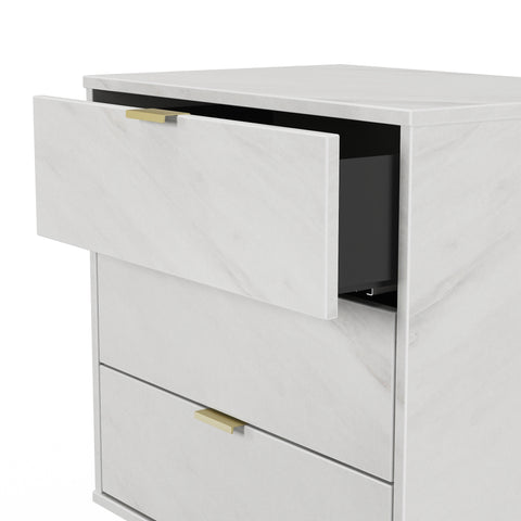 Hong Kong (Gold Hairpin Legs) 3 Drawer Midi Chest with Legs