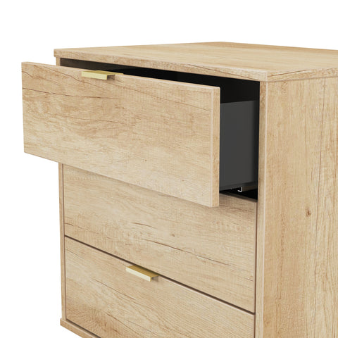 Hong Kong (Gold Hairpin Legs) 3 Drawer Midi Chest with Legs