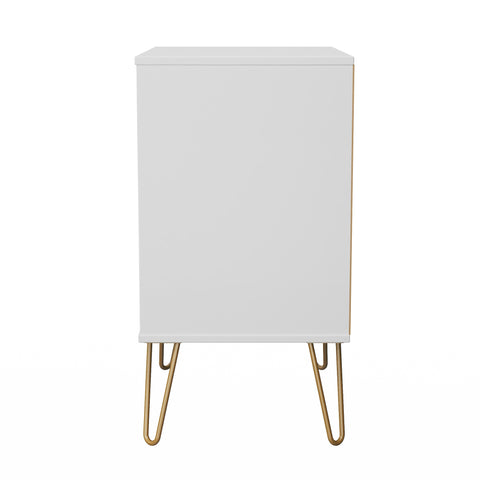 Hong Kong (Gold Hairpin Legs) 3 Drawer Midi Chest with Legs