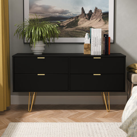 Hong Kong (Gold Hairpin Legs) 4 Drawer Bed Box