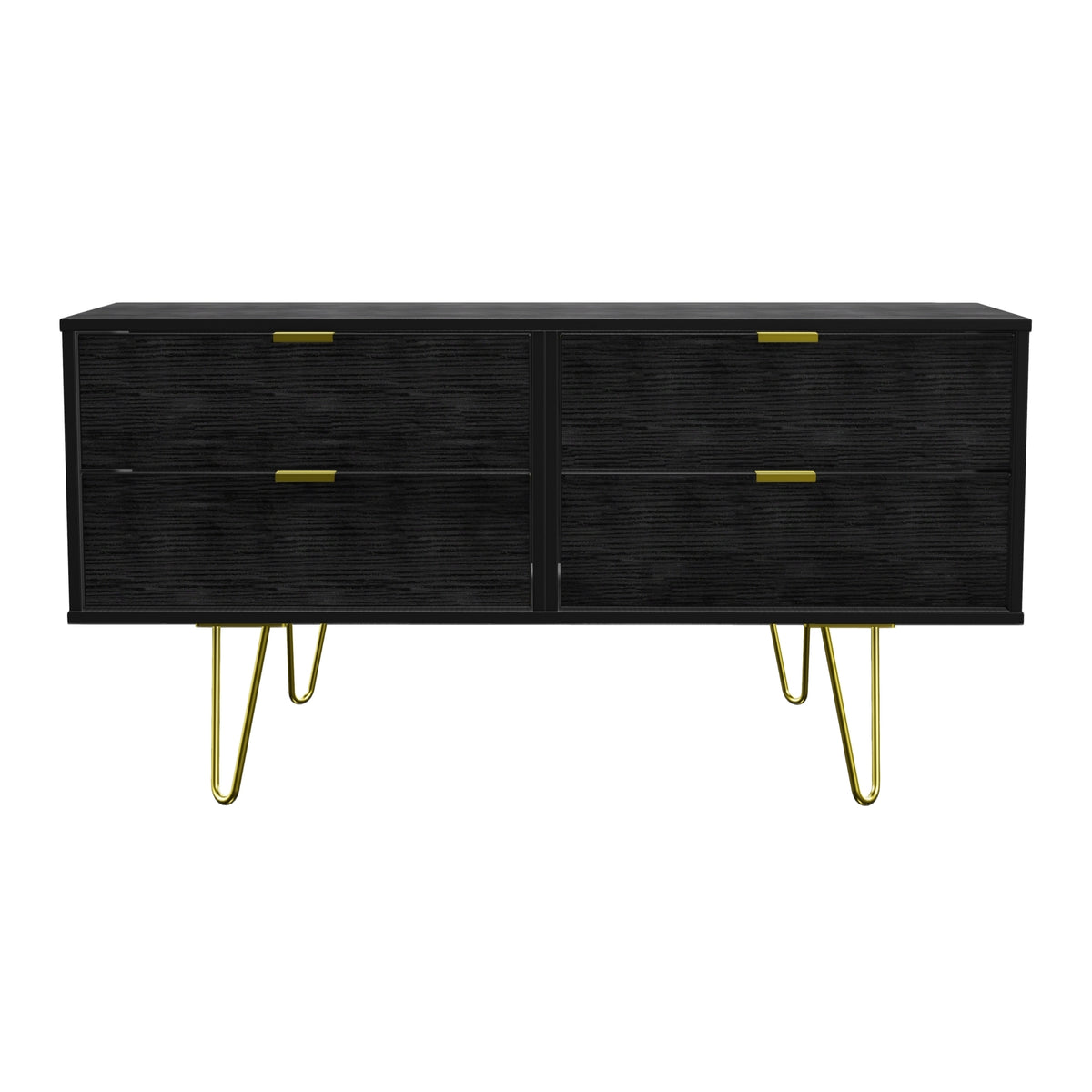 Hong Kong (Gold Hairpin Legs) 4 Drawer Bed Box