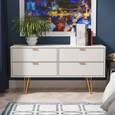Hong Kong (Gold Hairpin Legs) 4 Drawer Bed Box