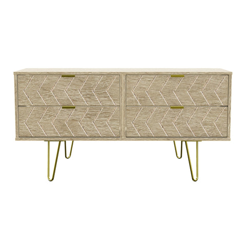 Hong Kong (Gold Hairpin Legs) 4 Drawer Bed Box