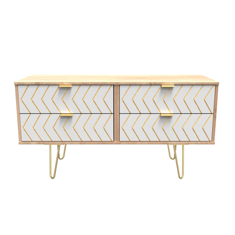 Hong Kong (Gold Hairpin Legs) 4 Drawer Bed Box