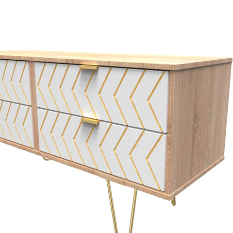 Hong Kong (Gold Hairpin Legs) 4 Drawer Bed Box