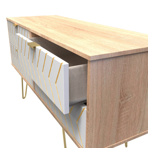 Hong Kong (Gold Hairpin Legs) 4 Drawer Bed Box