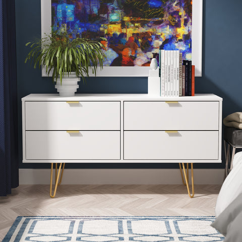 Hong Kong (Gold Hairpin Legs) 4 Drawer Bed Box