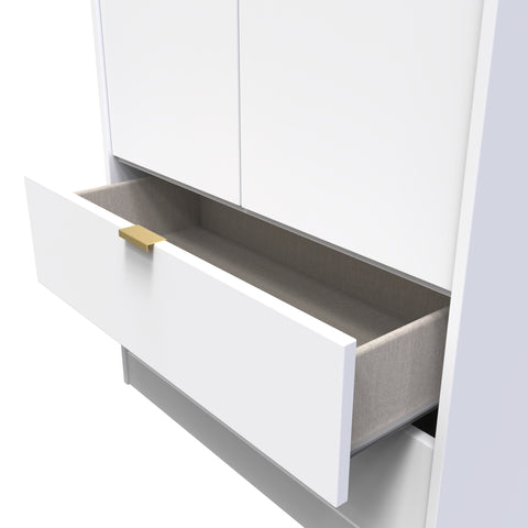 Hong Kong (Gold Hairpin Legs) Tall 2 Drawer Wardrobe