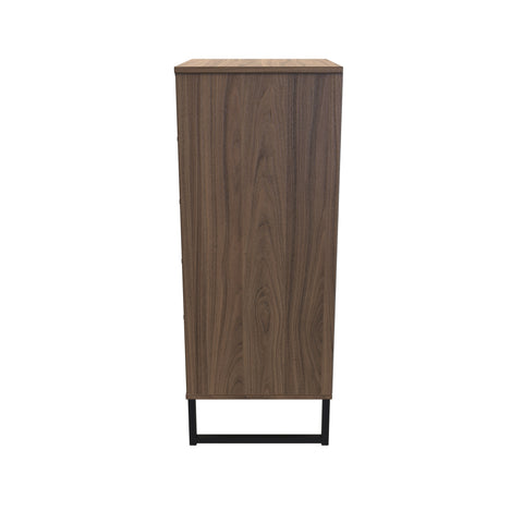 Hong Kong (Black Sleigh Legs) 5 Drawer Bedside Cabinet