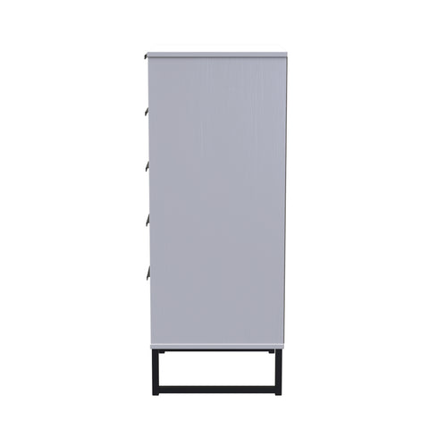 Hong Kong (Black Sleigh Legs) 5 Drawer Bedside Cabinet
