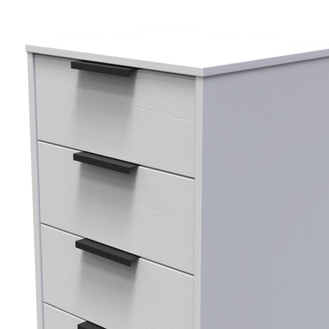 Hong Kong (Black Sleigh Legs) 5 Drawer Bedside Cabinet