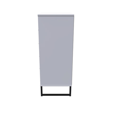 Hong Kong (Black Sleigh Legs) 5 Drawer Bedside Cabinet