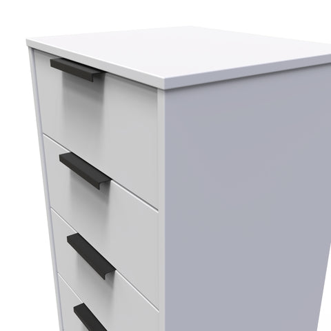 Hong Kong (Black Sleigh Legs) 5 Drawer Bedside Cabinet