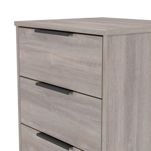 Hong Kong (Black Sleigh Legs) 5 Drawer Bedside Cabinet