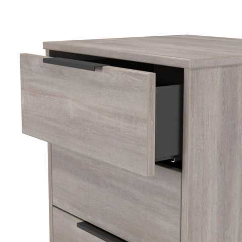 Hong Kong (Black Sleigh Legs) 5 Drawer Bedside Cabinet