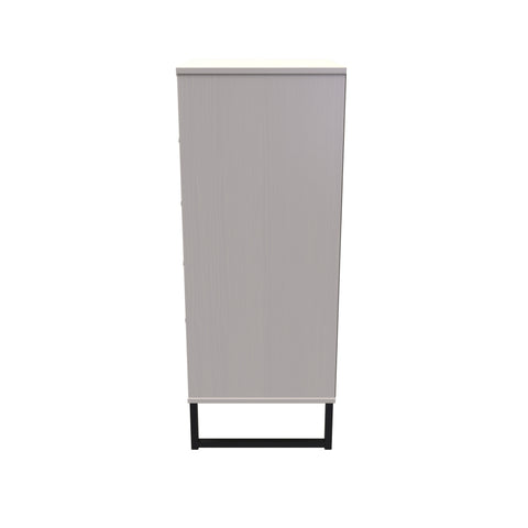 Hong Kong (Black Sleigh Legs) 5 Drawer Bedside Cabinet