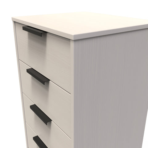 Hong Kong (Black Sleigh Legs) 5 Drawer Bedside Cabinet
