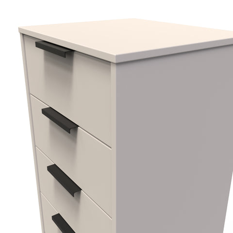 Hong Kong (Black Sleigh Legs) 5 Drawer Bedside Cabinet