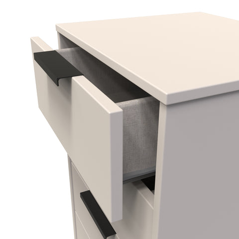 Hong Kong (Black Sleigh Legs) 5 Drawer Bedside Cabinet