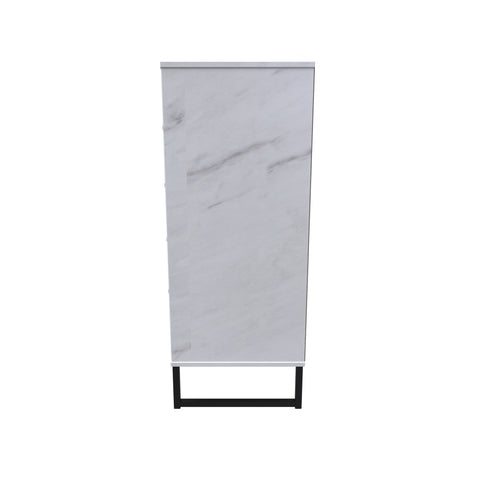 Hong Kong (Black Sleigh Legs) 5 Drawer Bedside Cabinet