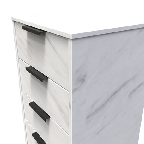 Hong Kong (Black Sleigh Legs) 5 Drawer Bedside Cabinet