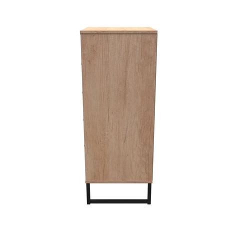 Hong Kong (Black Sleigh Legs) 5 Drawer Bedside Cabinet