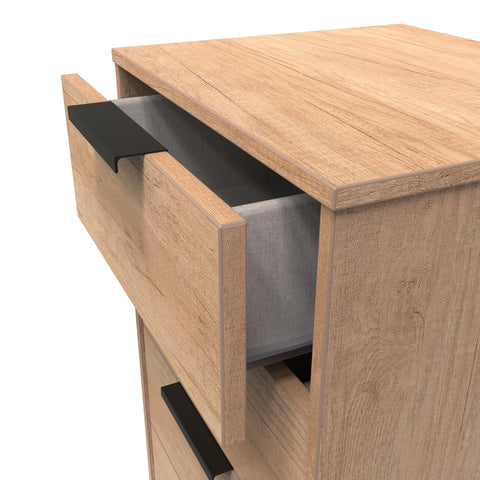 Hong Kong (Black Sleigh Legs) 5 Drawer Bedside Cabinet