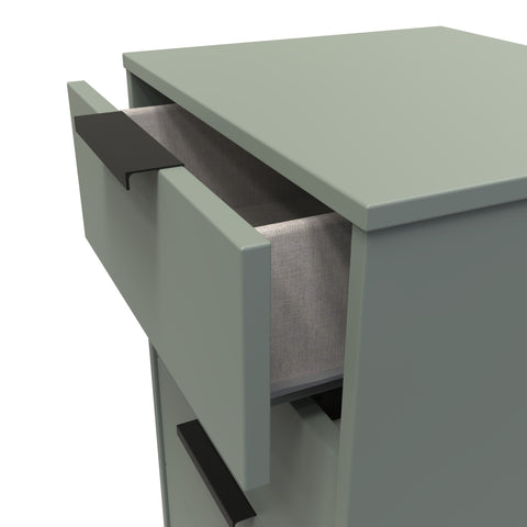Hong Kong (Black Sleigh Legs) 5 Drawer Bedside Cabinet