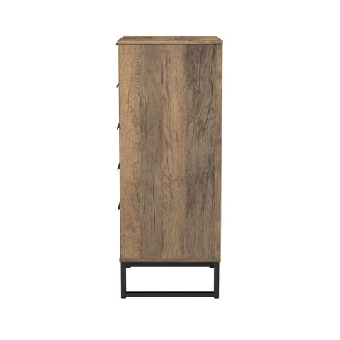Hong Kong (Black Sleigh Legs) 5 Drawer Bedside Cabinet