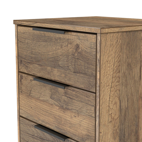 Hong Kong (Black Sleigh Legs) 5 Drawer Bedside Cabinet